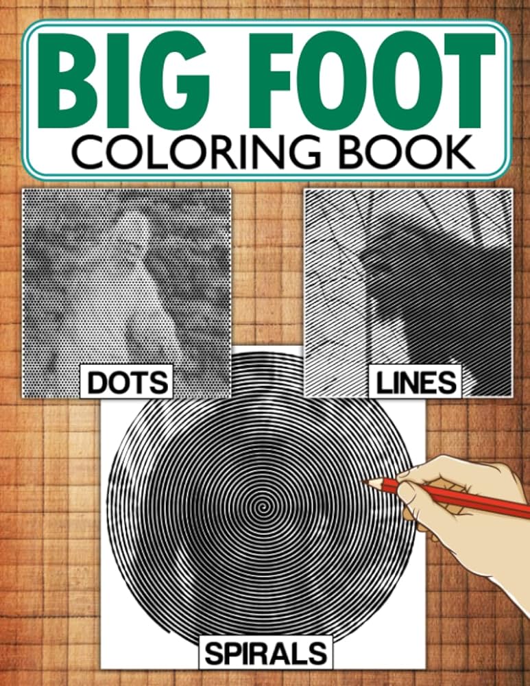 Big foot dots lines spirals coloring book ideal spiroglyphics of big foot coloring pages for relaxation stress relief create masterpieces with ease ideal gift ideas world painting books