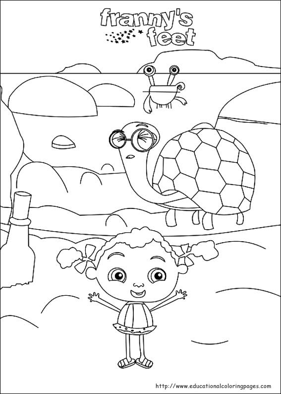 Frannys feet coloring pages