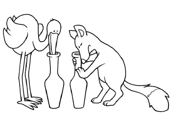 The fox and the stork â steemit stork coloring pages fox