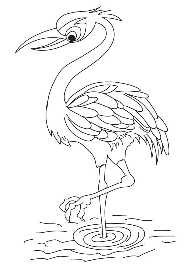 Crane coloring pages