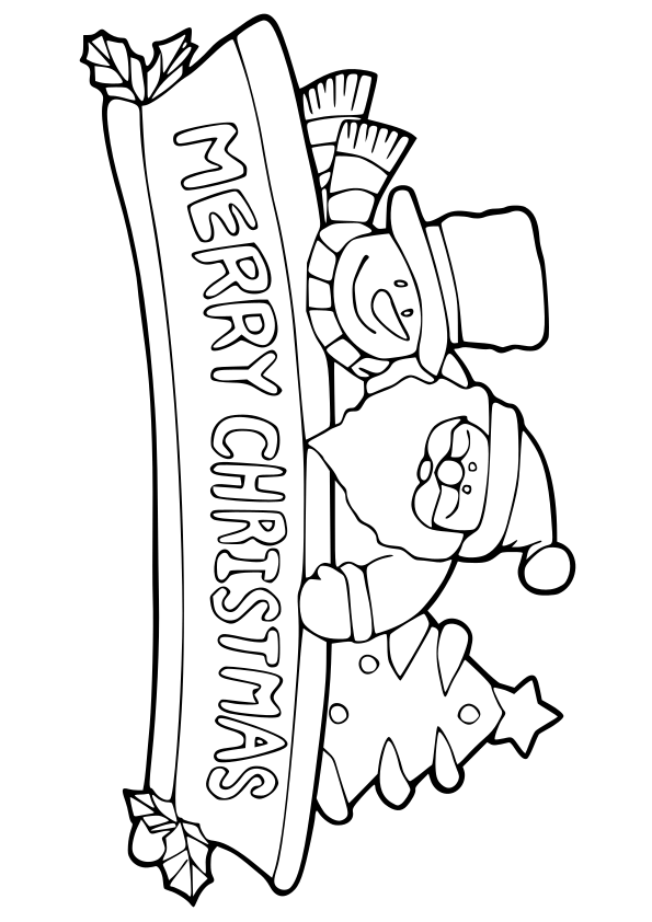 Merry christmas drawing for coloring page free printable nurieworld