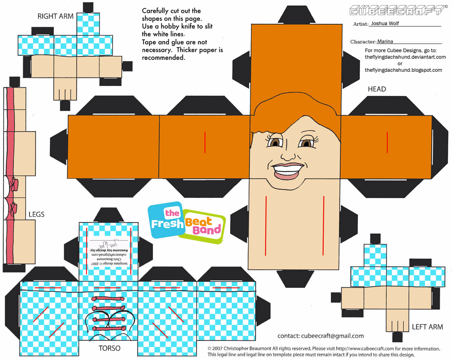 Marina paper toy free printable papercraft templates