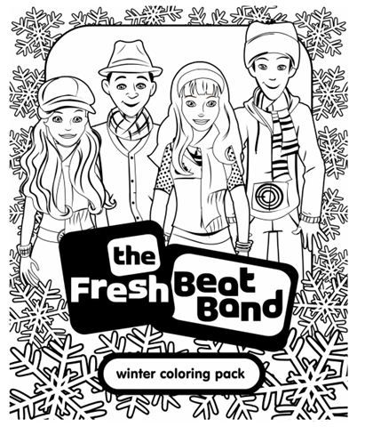 Fresh beat band winter coloring pack nick jr nick jr coloring pages coloring pages disney junior