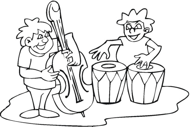 Music coloring pages printable