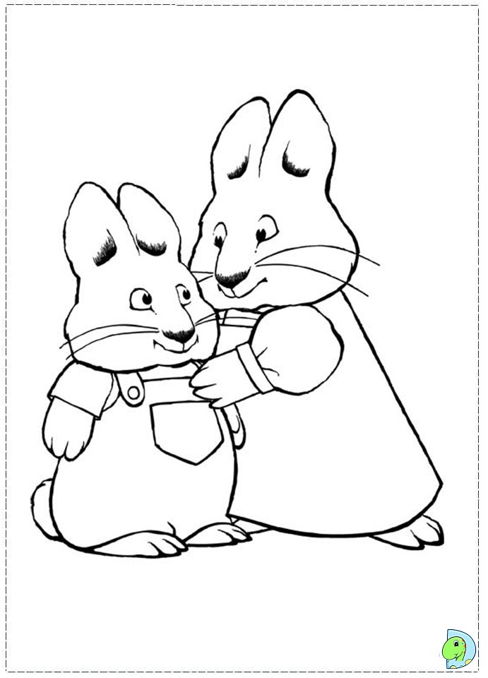 Max and ruby coloring page