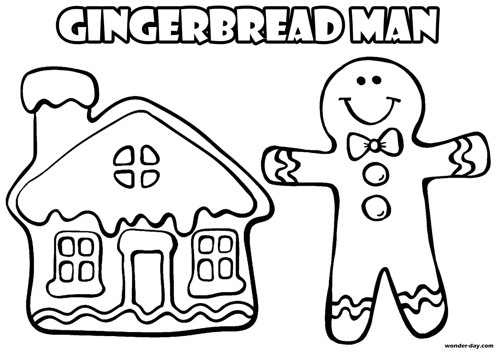 Gingerbread man coloring pages free printable coloring pages