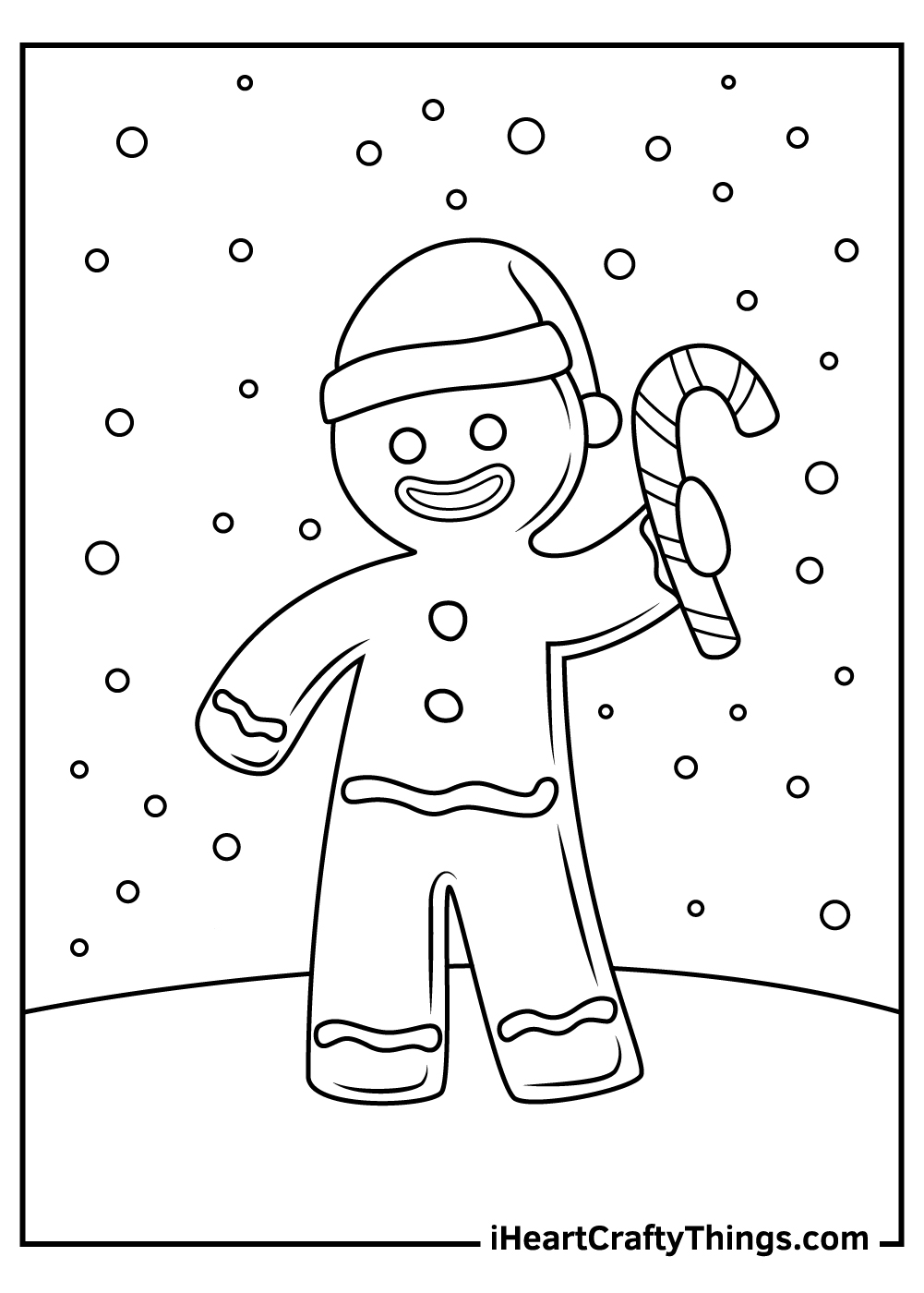 Christmas gingerbread coloring pages free printables