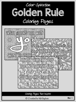 The golden rule coloring pages posters color