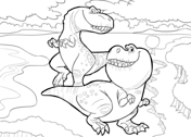 The good dinosaur coloring pages free coloring pages