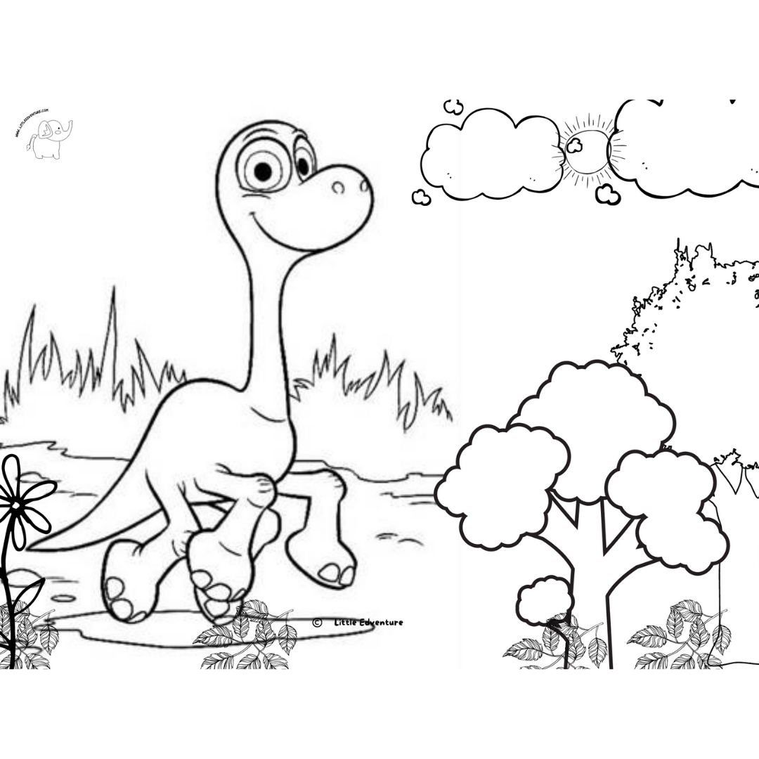 My dinosaur coloring book â little edventure