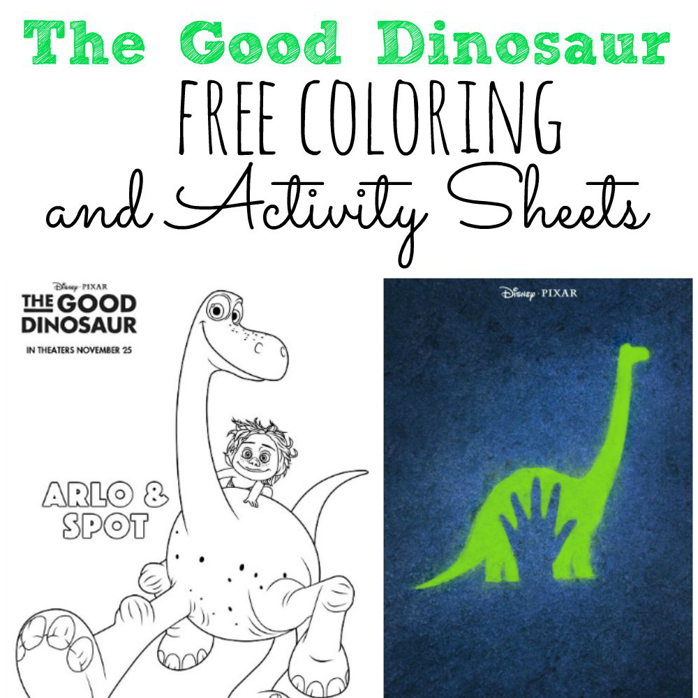 The good dinosaur free coloring and activity sheets gooddino