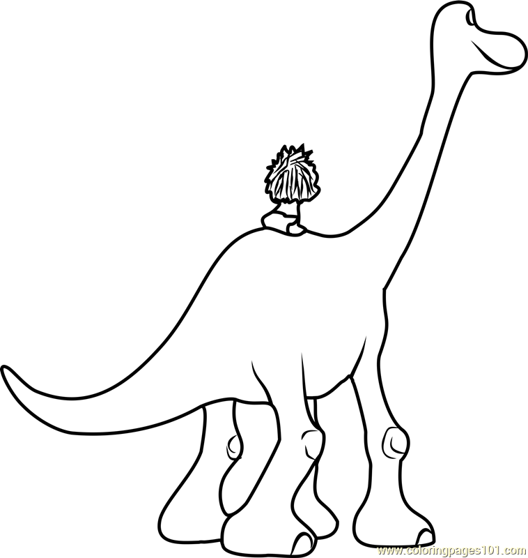 The good dinosaur coloring page for kids