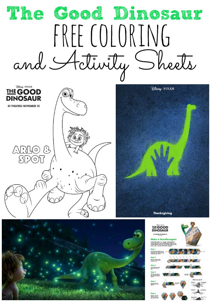 The good dinosaur free coloring and activity sheets gooddino