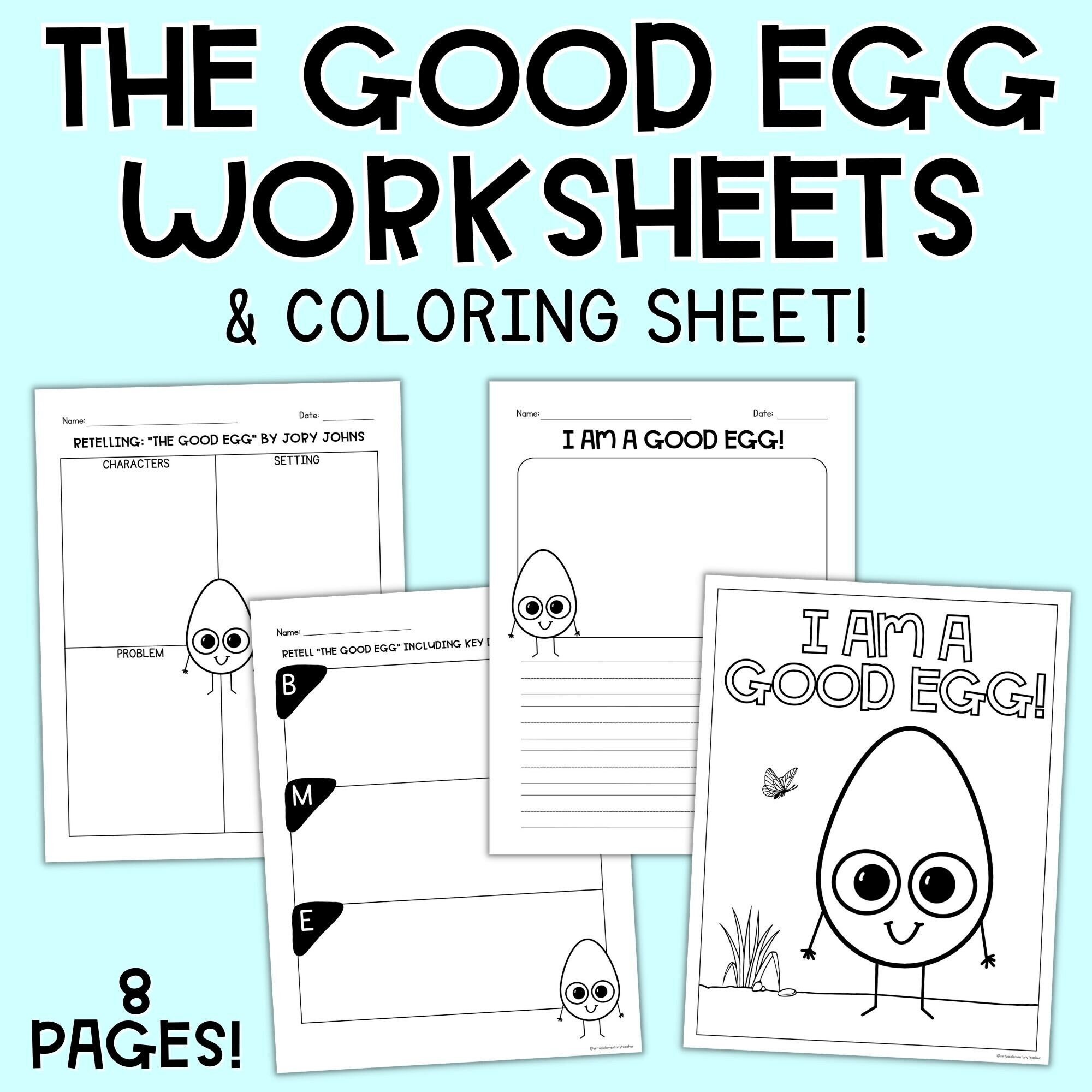 The good egg read aloud worksheets the good egg coloring page book panion