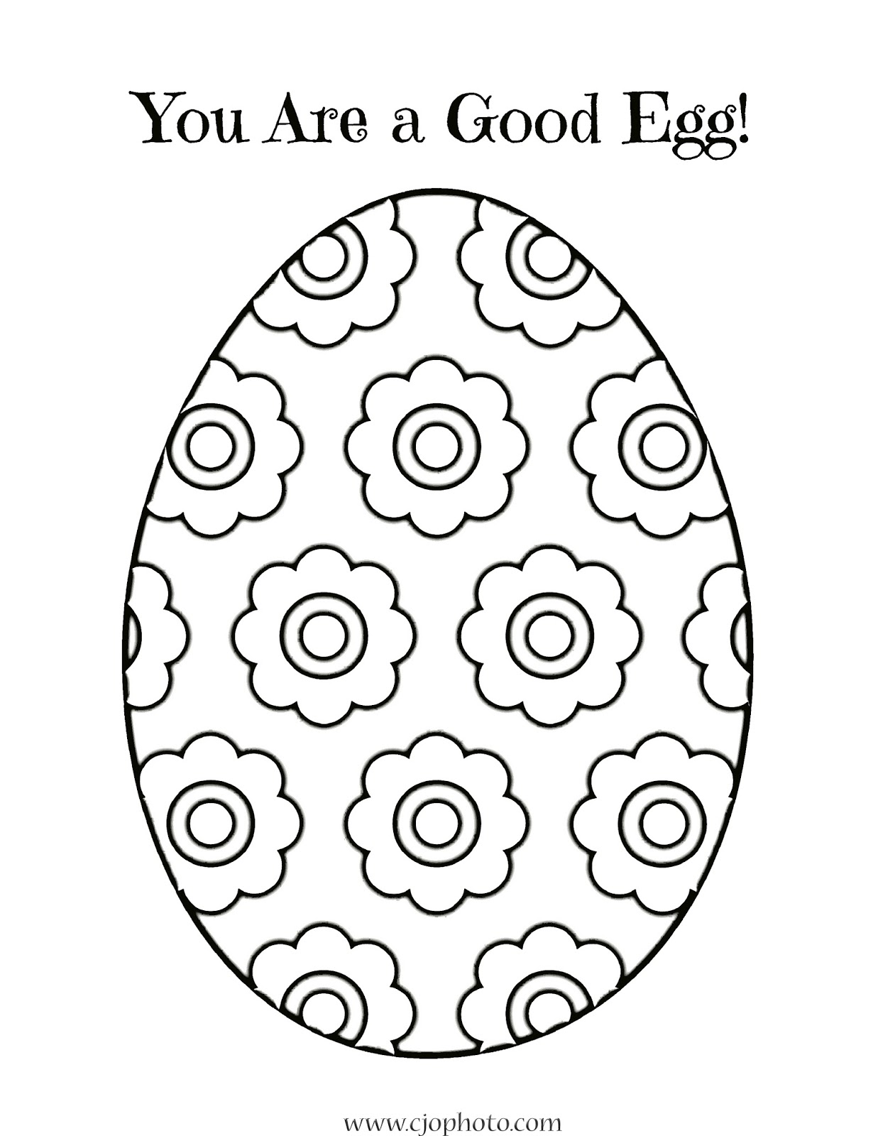 Cjo photo easter coloring page you are a good egg