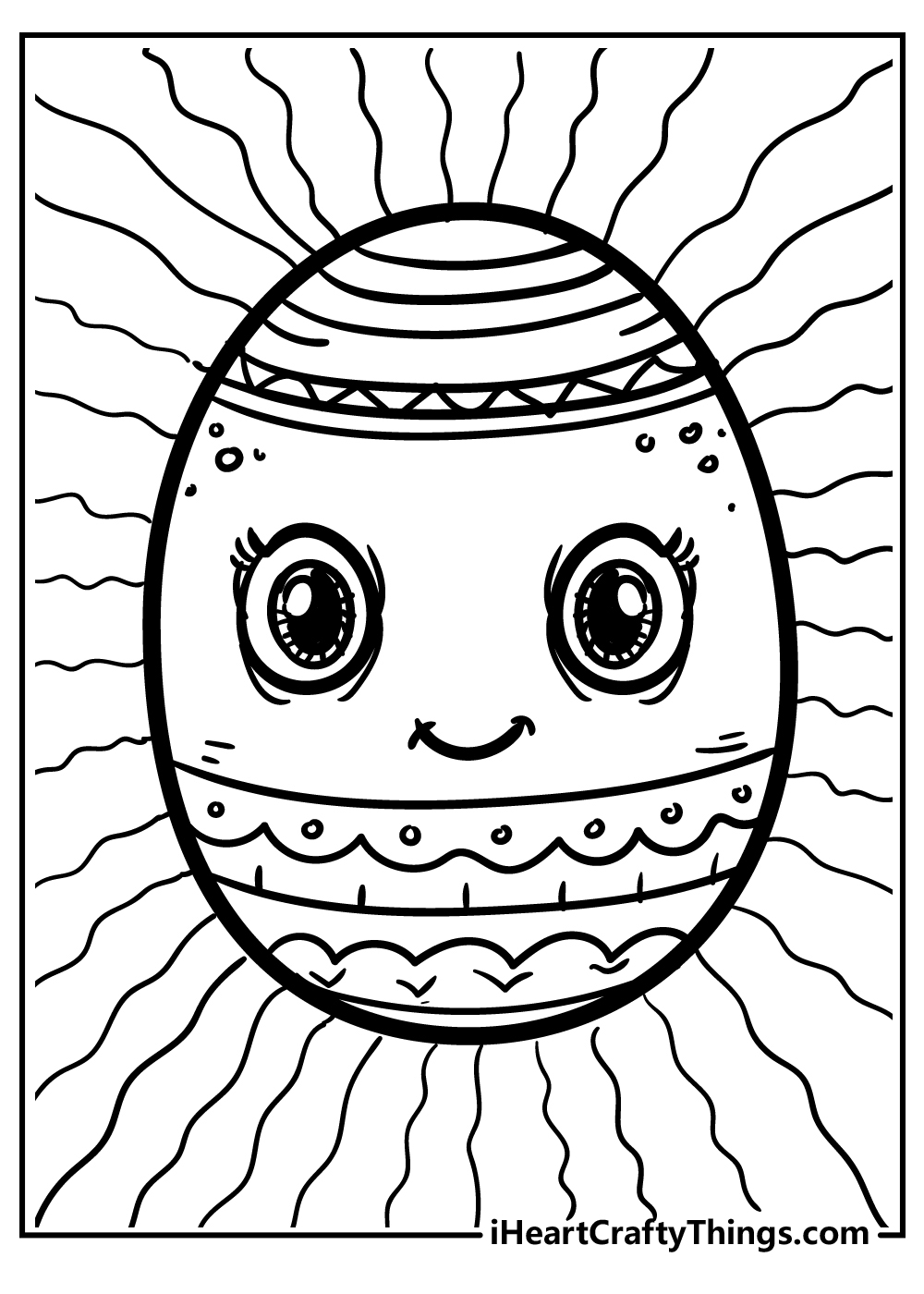 Easter egg coloring pages free printables