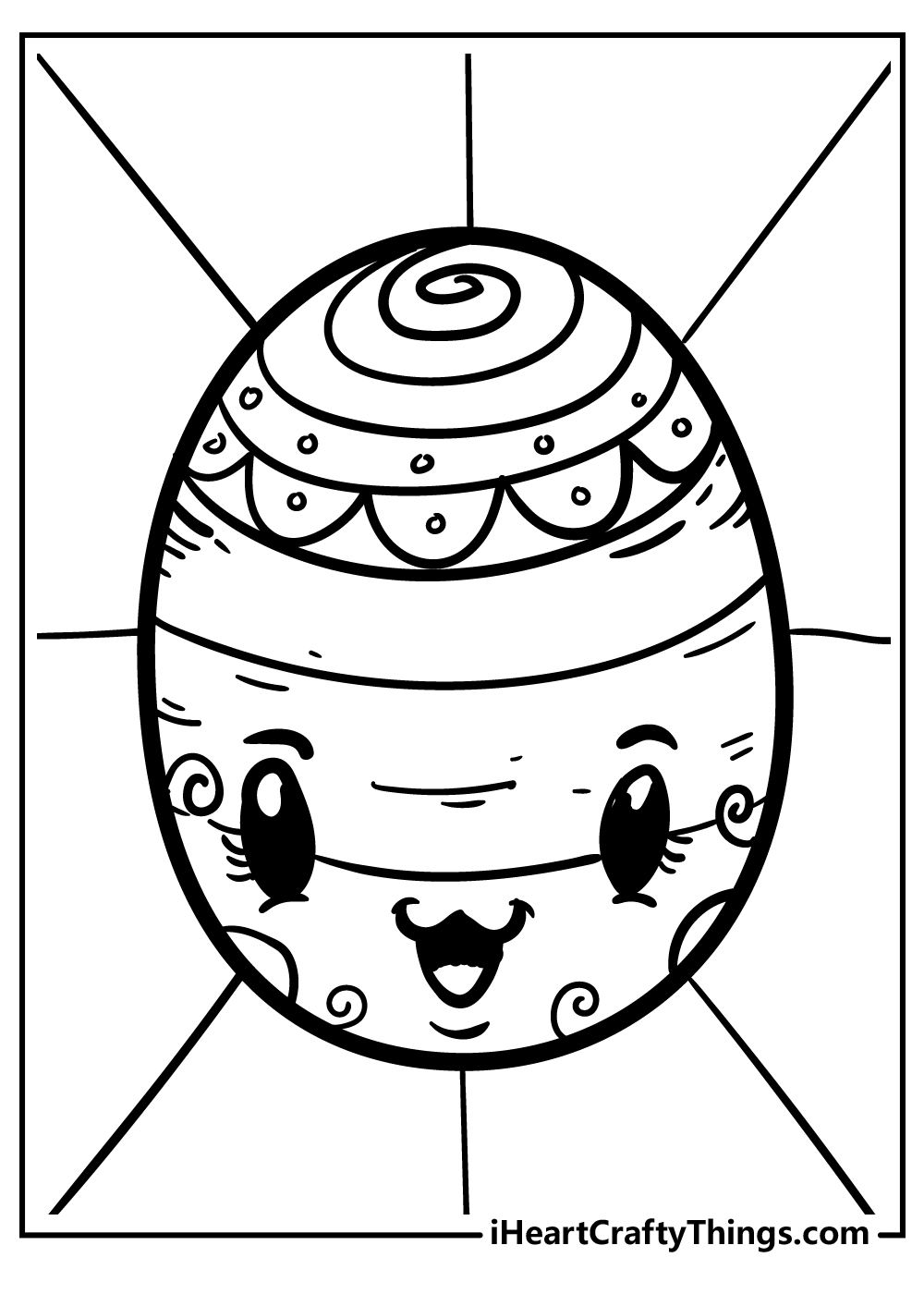 Easter egg coloring pages free printables