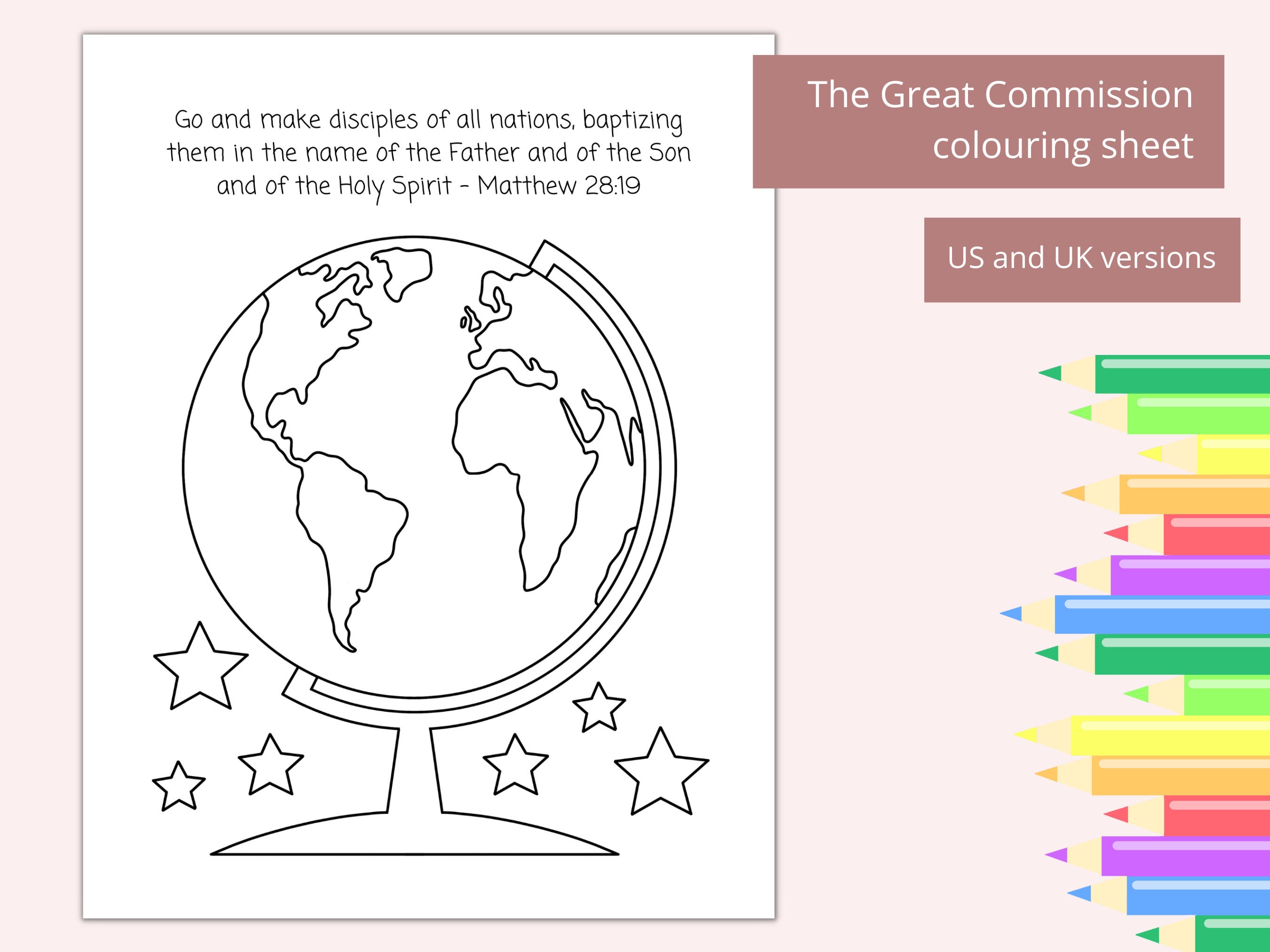 Printable great mission coloring page disciples of all nations kids bible crafts sunday school coloring matthew