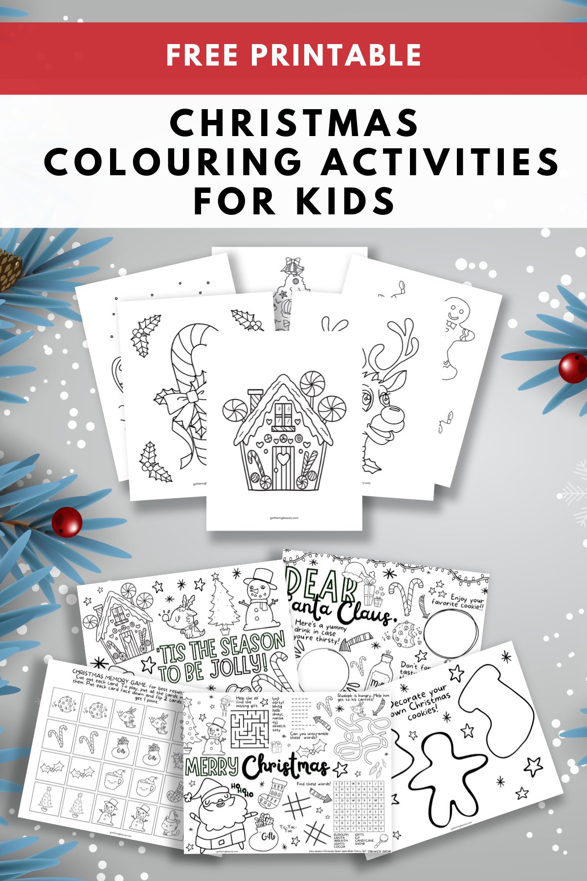 Christmas coloring activities for kids