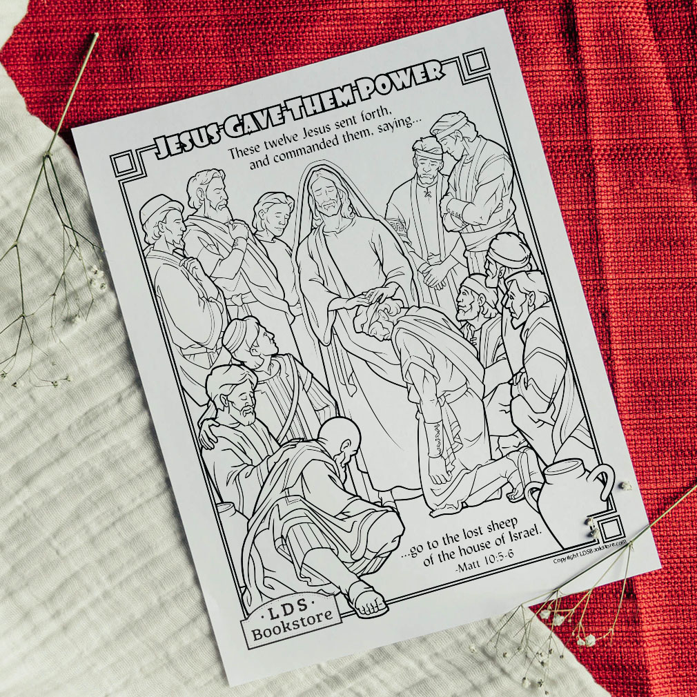 Jesus calls the twelve to preach bless coloring page