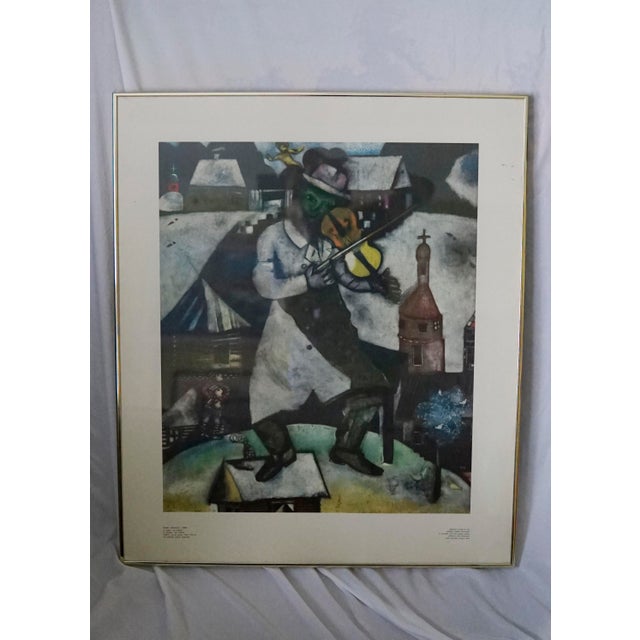 Early th century antique marc chagall stedelijksmuseum green violinist ltd poster print