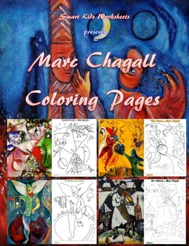 Marc chagall coloring pages portrait by smart kids worksheets tpt