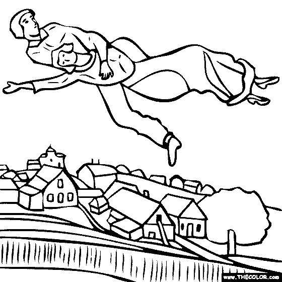 Free coloring page of marc chagall painting