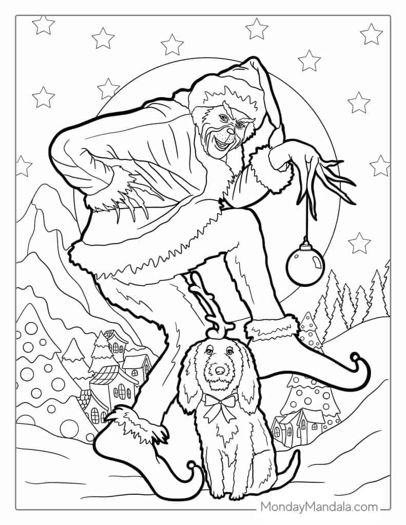 Christmas coloring pages free pdf printables