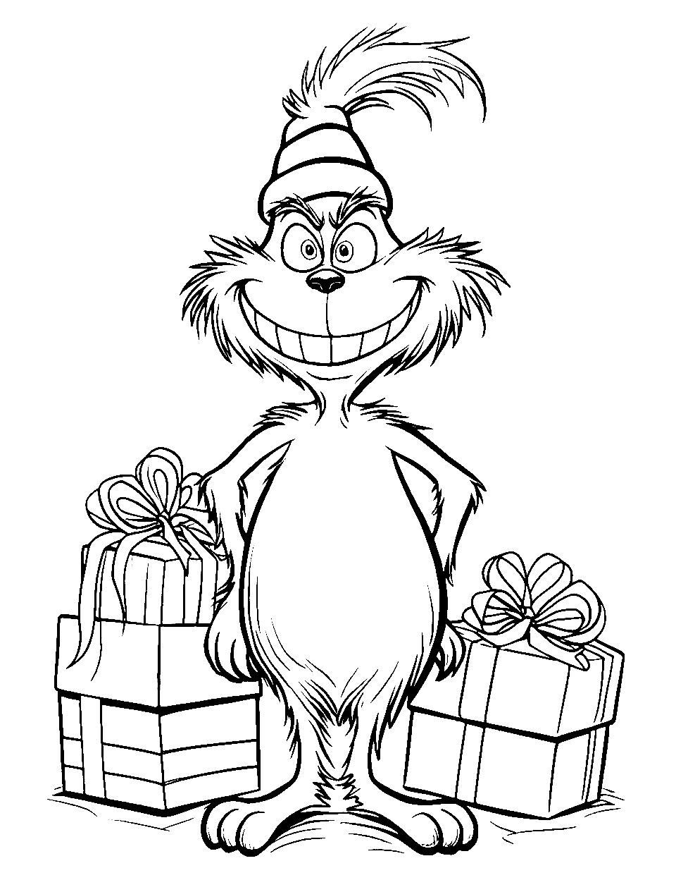 Grinch coloring pages free printable sheets