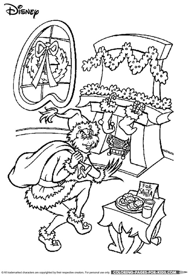 Disney christmas coloring page