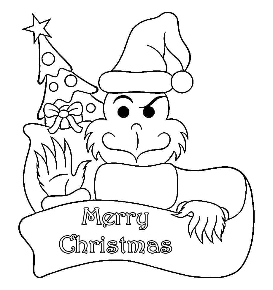 Grinch for free coloring page