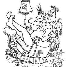 Lazy grinch coloring pages