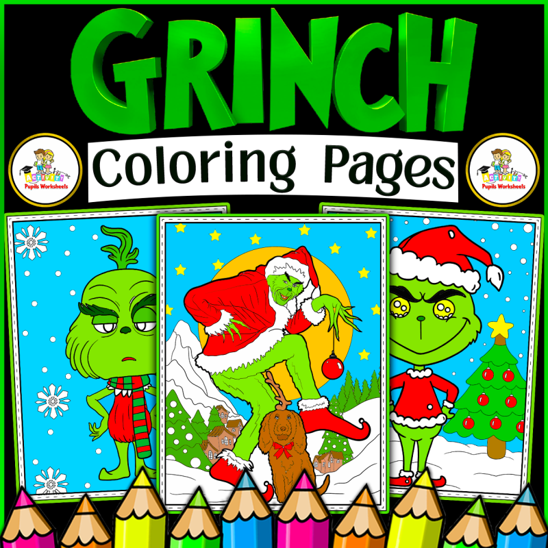 The grinch coloring pages i christmas activity