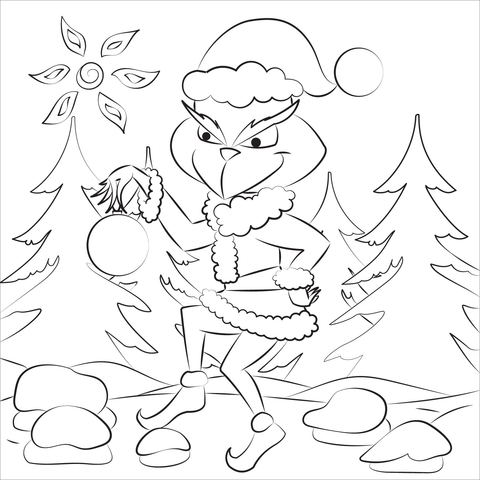 Grinch coloring page free printable coloring pages