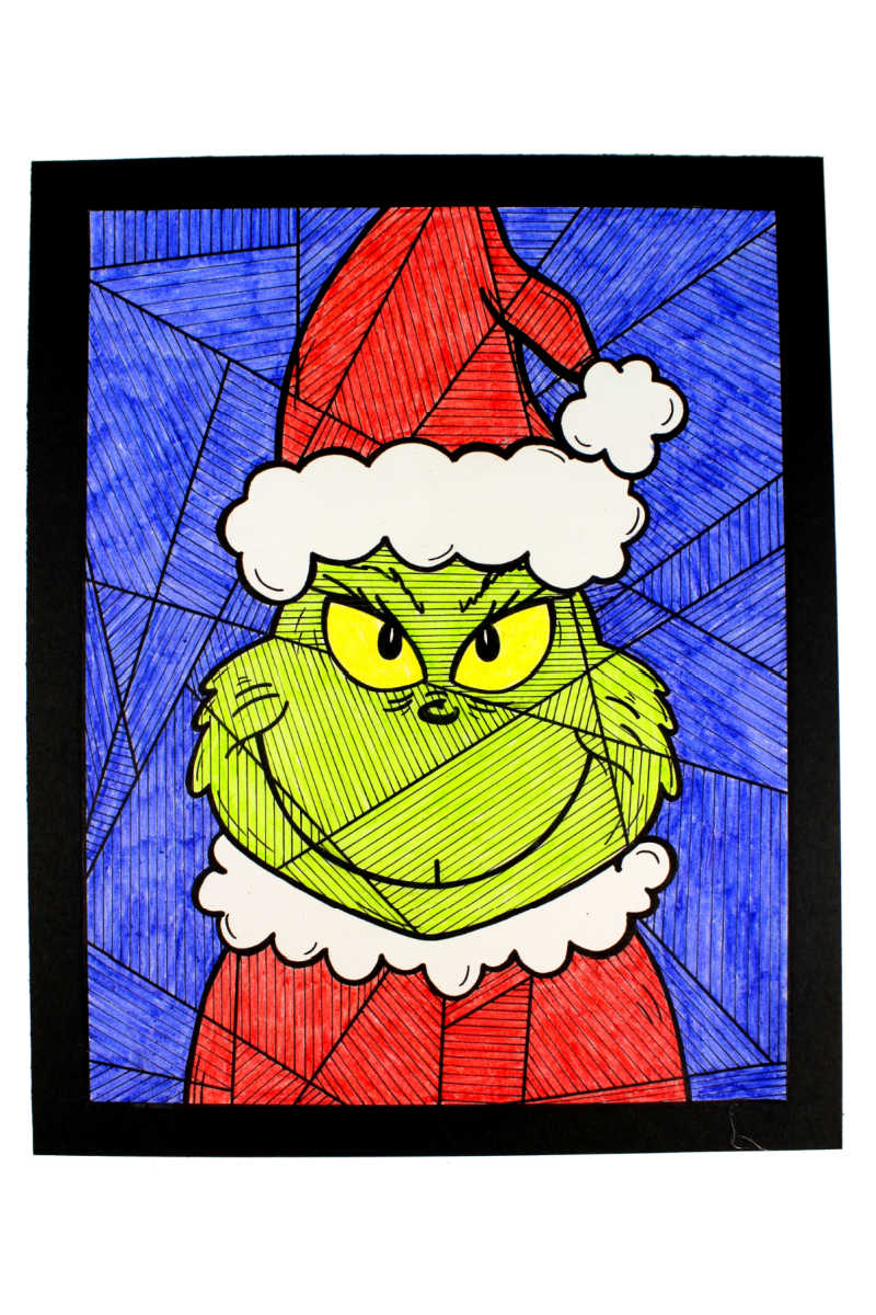 Free printable the grinch coloring page