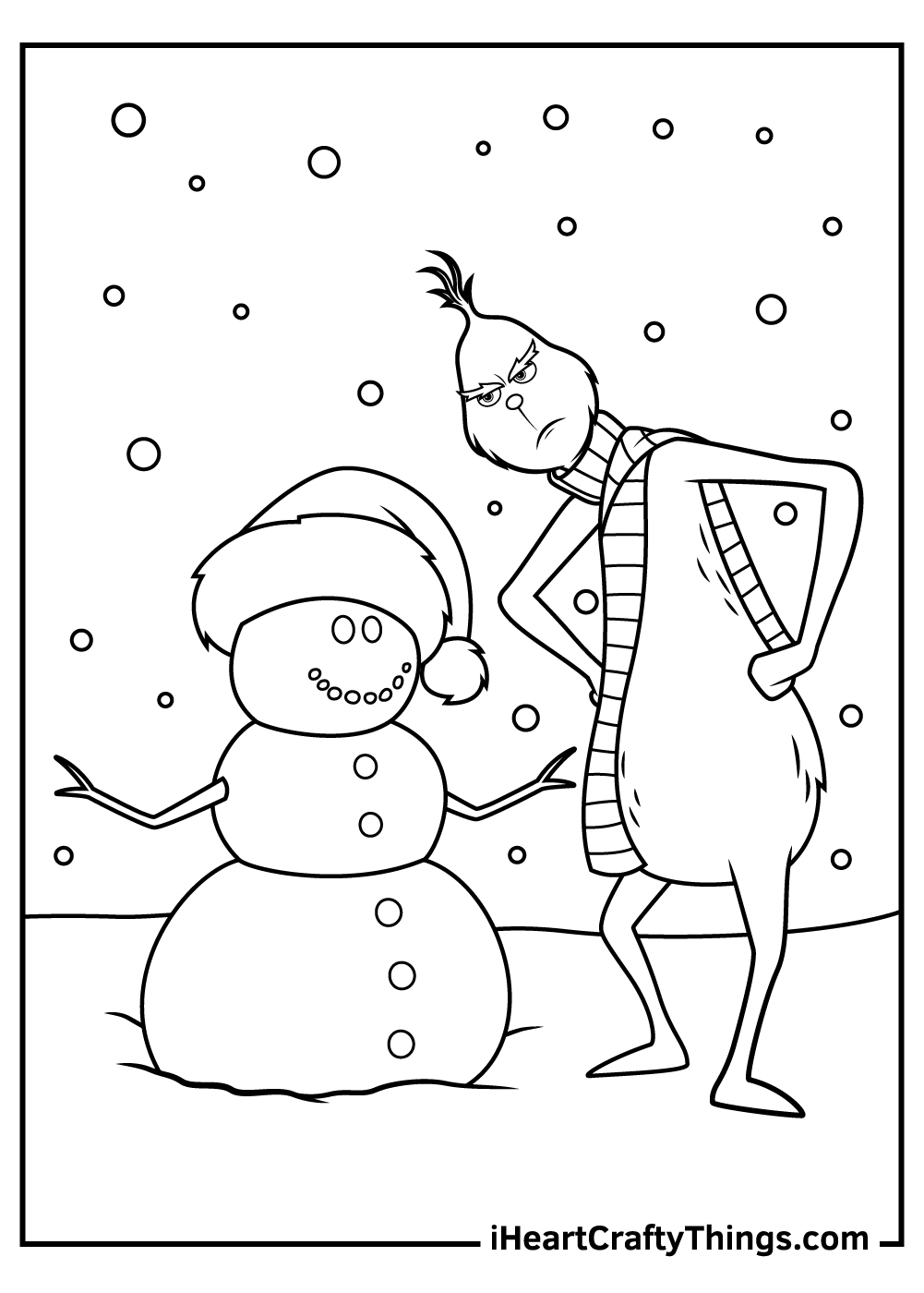 Grinch coloring pages free printables