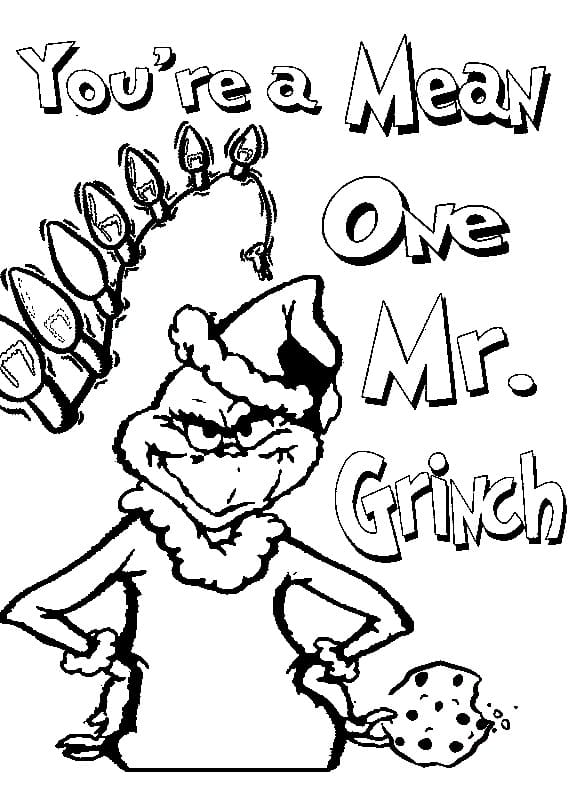 The grinch free printable coloring page