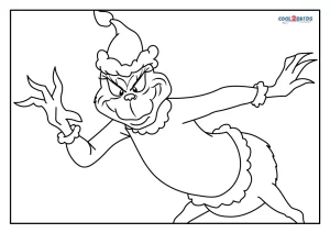 Free printable grinch coloring pages for kids