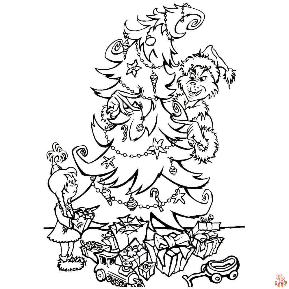 Free grinch christmas coloring pages printable