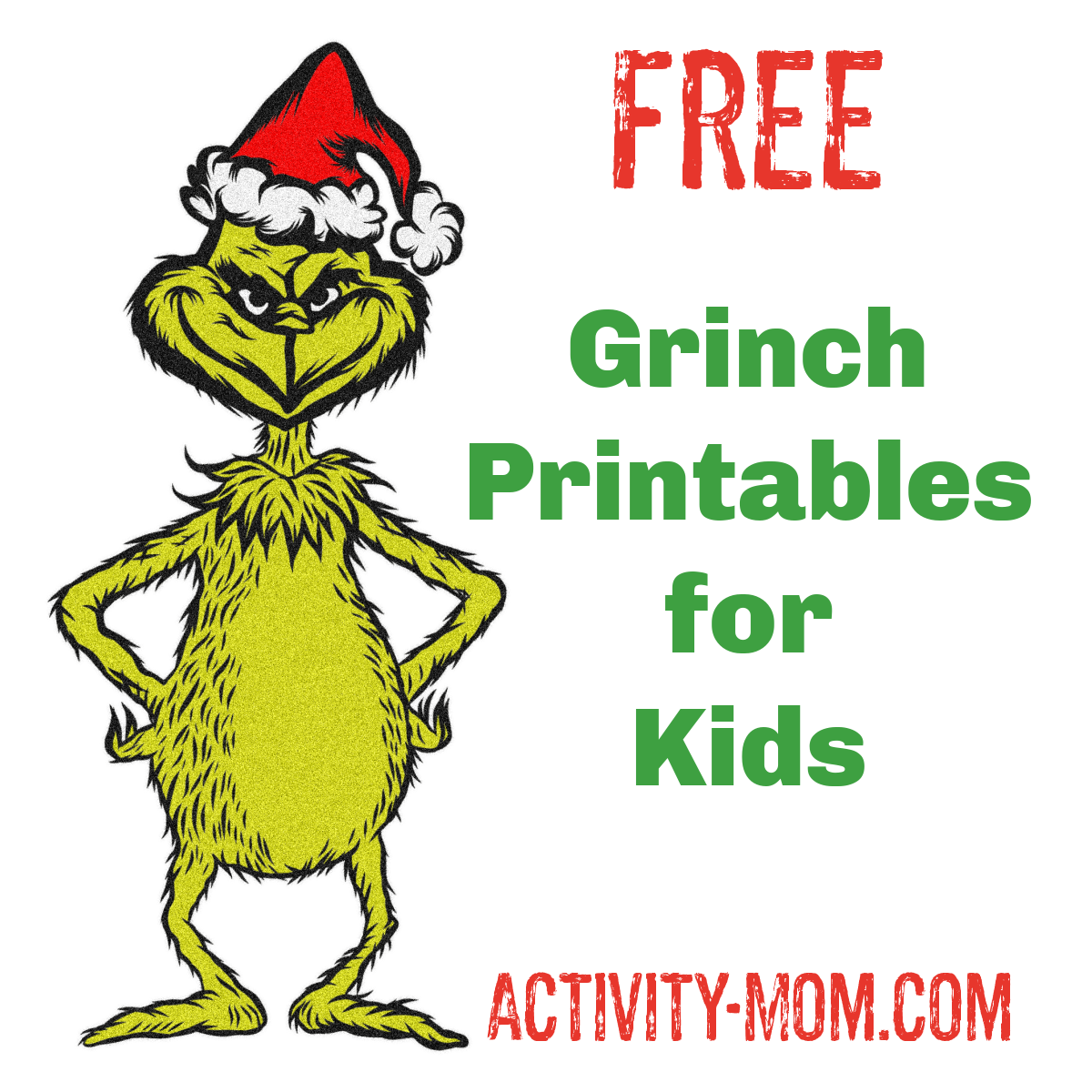 Free grinch printable activities for kids