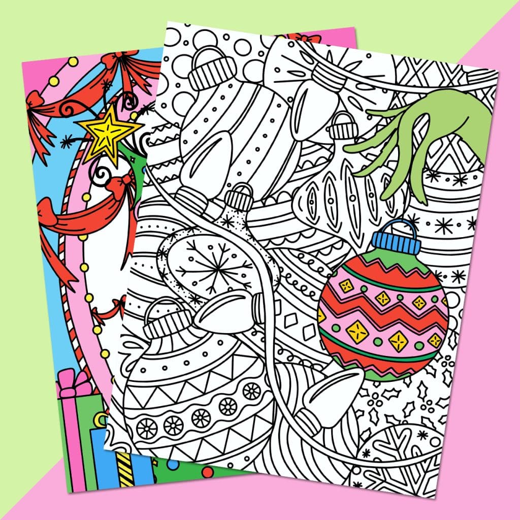 Free printable grinch coloring pages for christmas