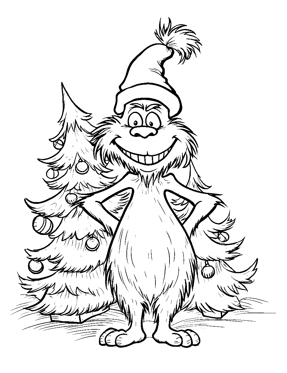 Grinch coloring pages free printable sheets