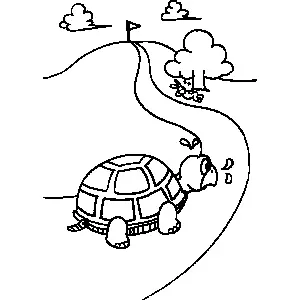 Tortoise and hare coloring sheet