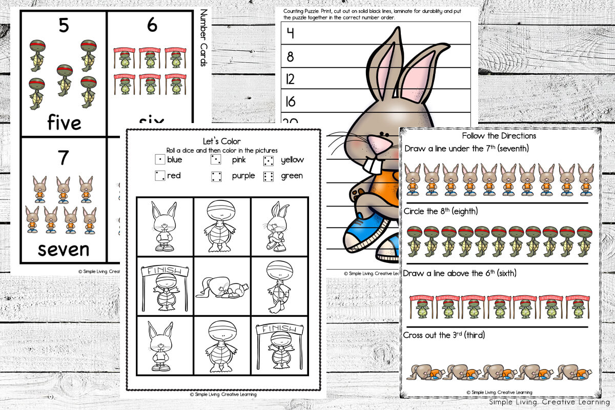 Aesops fables printables the tortoise and the hare printables