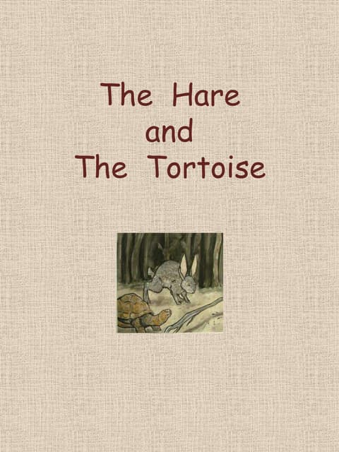 The hare and the tortoise pdf