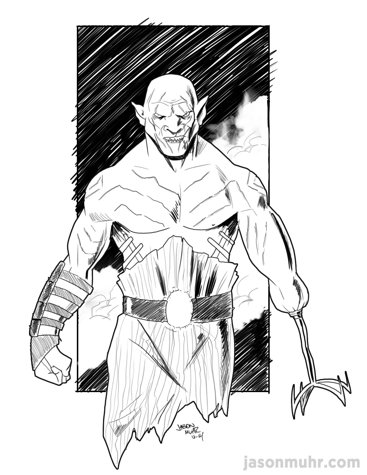 Daily sketch the hobbit azog â jason muhr