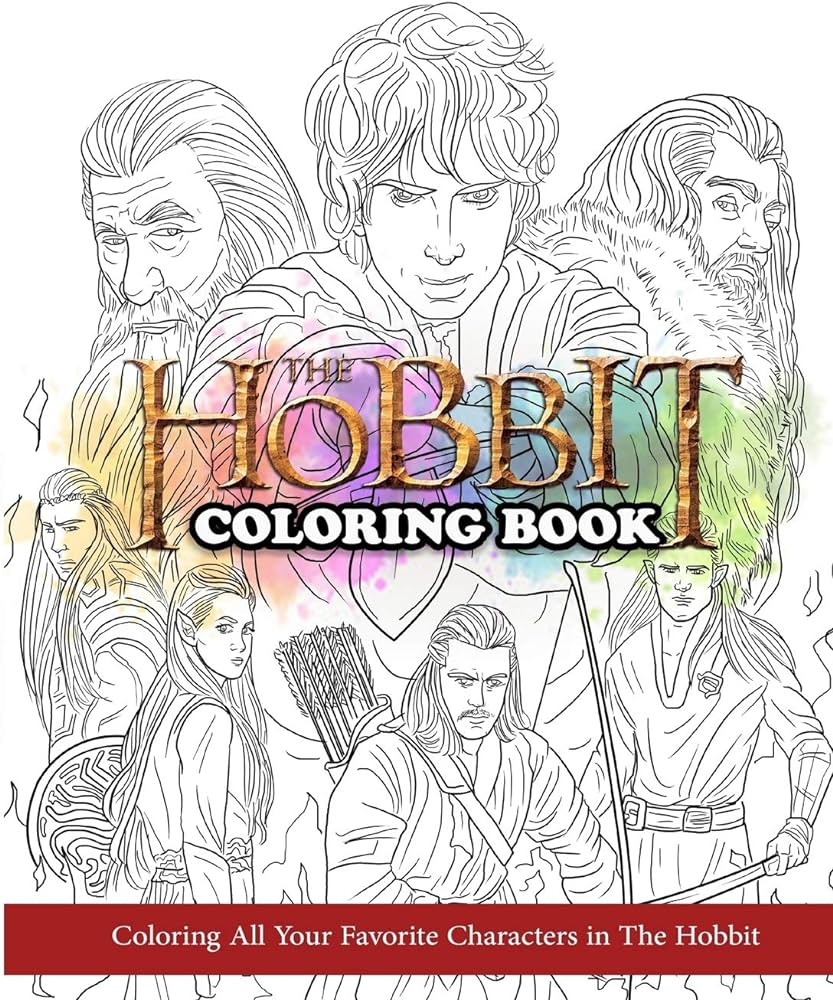 The hobbit coloring book coloring all your favorite characters in the hobbit coloring hobbit books