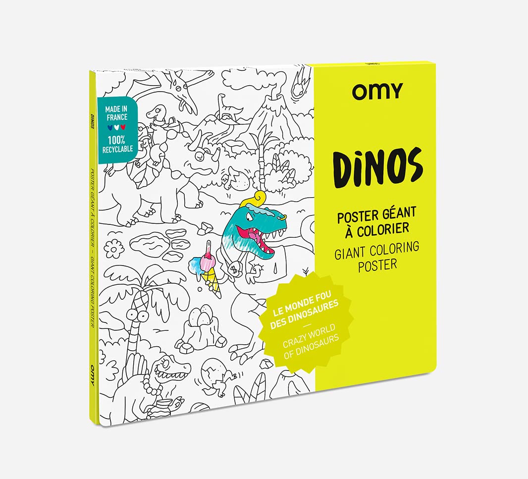 Omy giant coloring poster dinosaurs x inches coloring fun for kids adults and the whole family dinos of every shape and size home