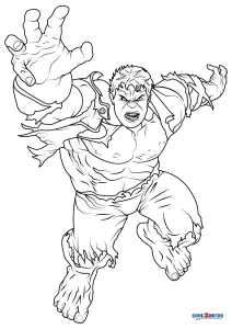 Free printable hulk coloring pages for kids