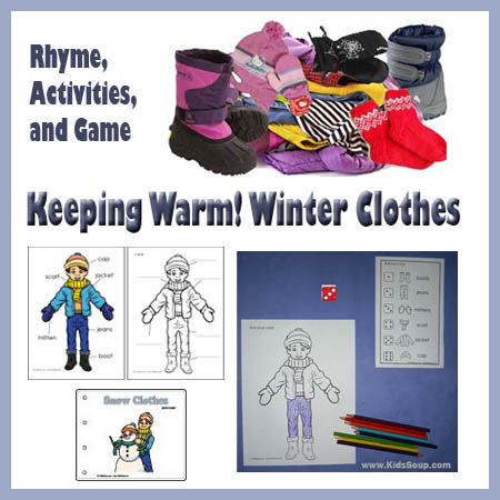 Keeping warm winter clothing riddles rhyme game and more